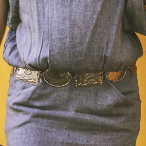 Sarobey Clothing Belt Metal Ovals