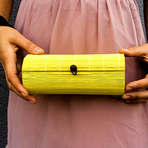 Sarobey Clothing Apparel & Culture Clutch Bamboo Yellow